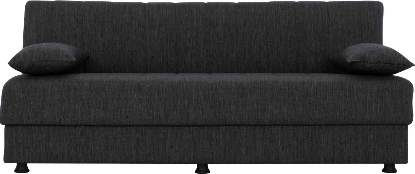 Sofa shtrat tre vendesh, ngjyrë gri, këmbë të shkurtra, pa krahë, FH3239.03