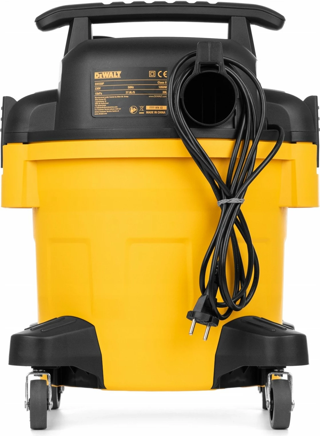 Fshesë me korrent industriale DeWalt DXV20PC 20L 1050W funksion fryrës, verdhë/zezë