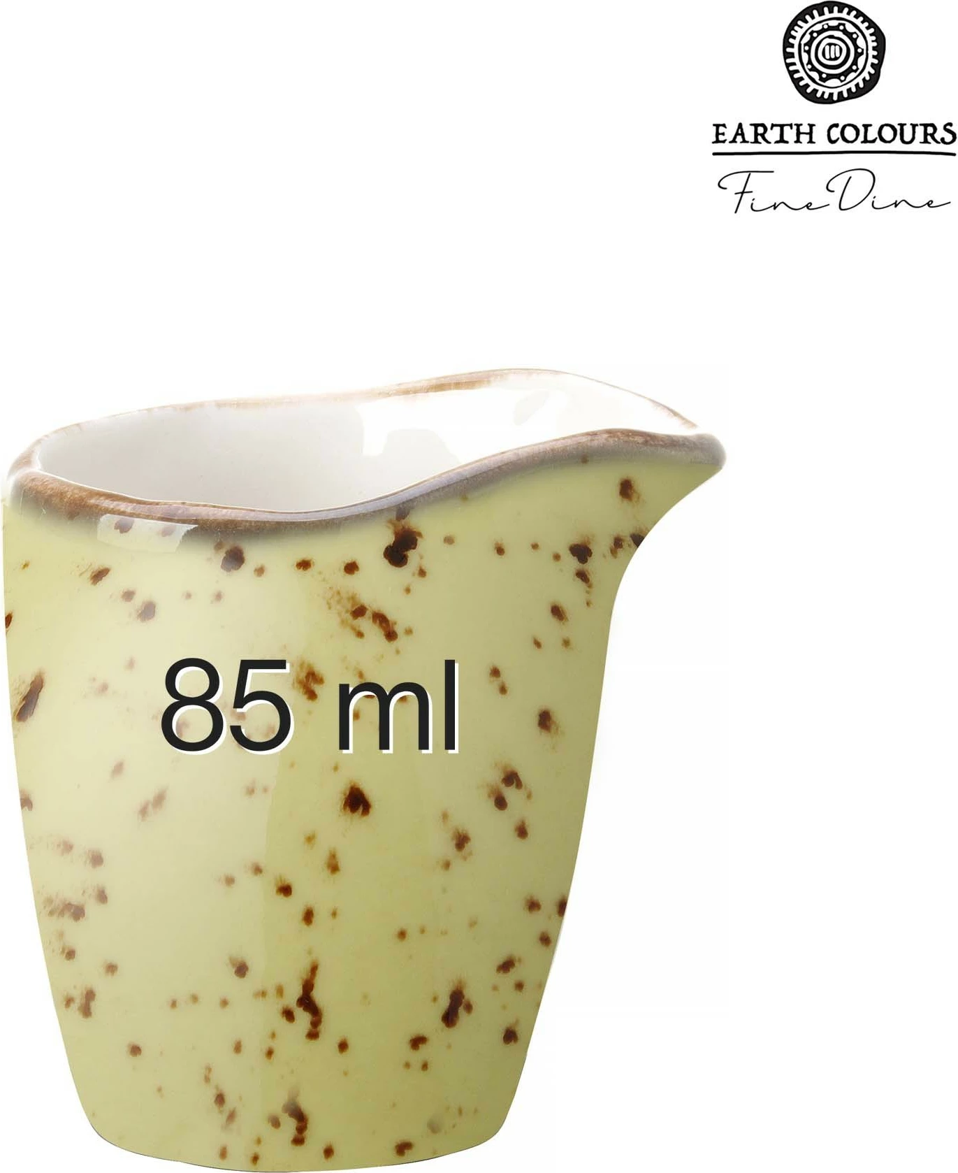 Kanarçe qumështi Fine Dine 85 ml porcelan i vitrikuar, e gjelbër, set 6 copë