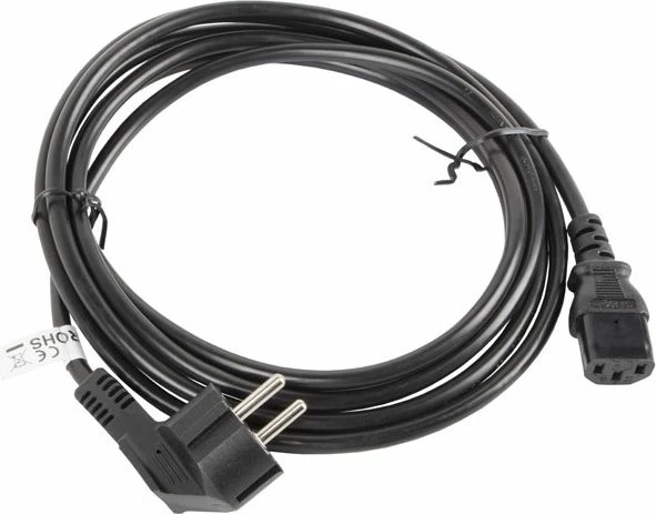 Kabllo rryme Lanberg CA-C13C-11CC-0030-BK, Schuko në IEC 320 C13, 3 m, prizë e këndshme, e zezë
