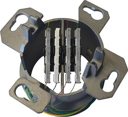Prizë fiber optike EFB Elektronik FTTH-OUTLET-SC-OM3, 2 porta, 80x80x40 mm, e bardhë