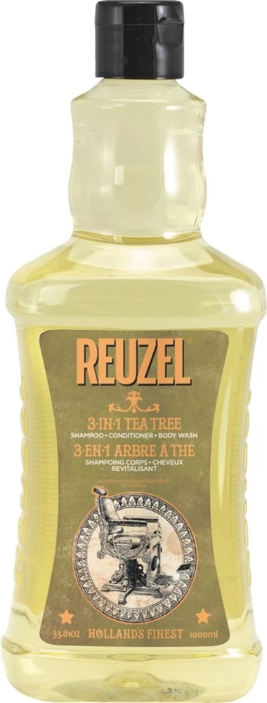 Shampon, balsam dhe xhel dushi 3-në-1 për burra Reuzel Tea Tree 1000ml
