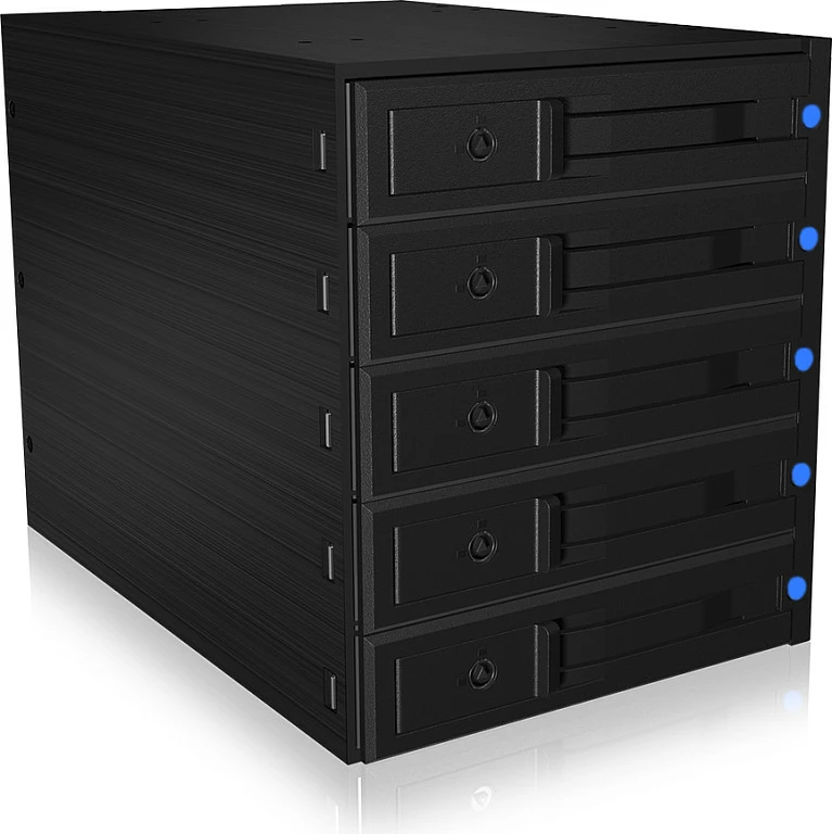 Backplane hot-swap për HDD ICY BOX IB-575SSK-12G, 5x3.5", SAS/SATA 12Gb/s, me kyç, e zezë