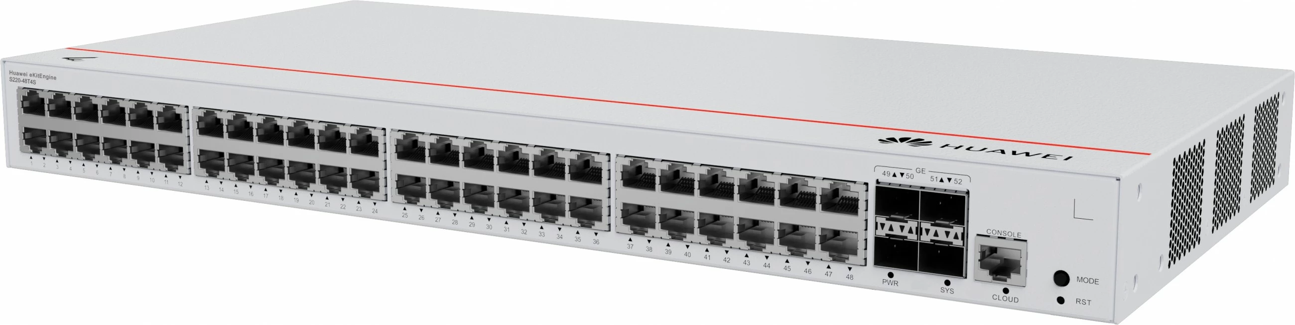 Switch HUAWEI eKit S220-48T4S, Managed, L2, Gigabit Ethernet, Rack mounting, 1U