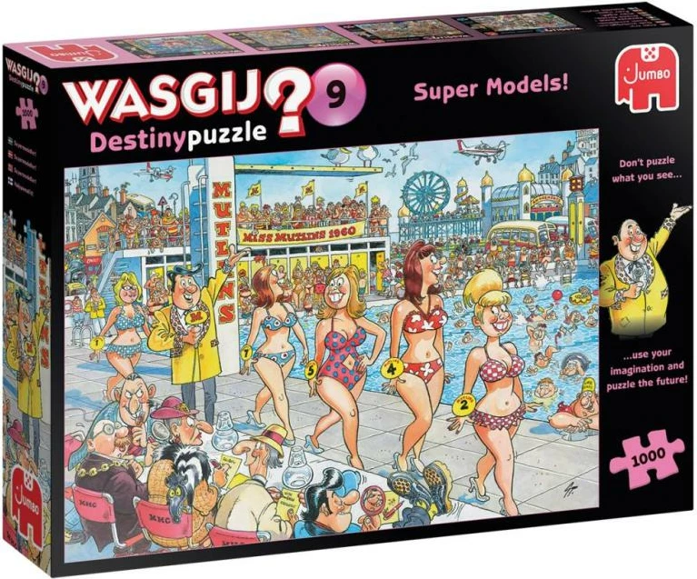 Puzzle 1000 pjesë, Jumbo Spiele, Wasgij Destiny 9 Super Models!, 81931