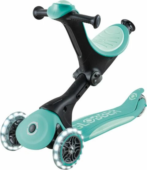 Trotinetë me ulëse Globber GO•UP DELUXE LIGHTS 3-në-1 për fëmijë