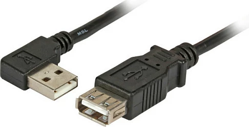 Kabllo USB EFB Elektronik K5246SW.1,8, USB-A në USB-A, 1.8 m, USB 2.0, e zezë