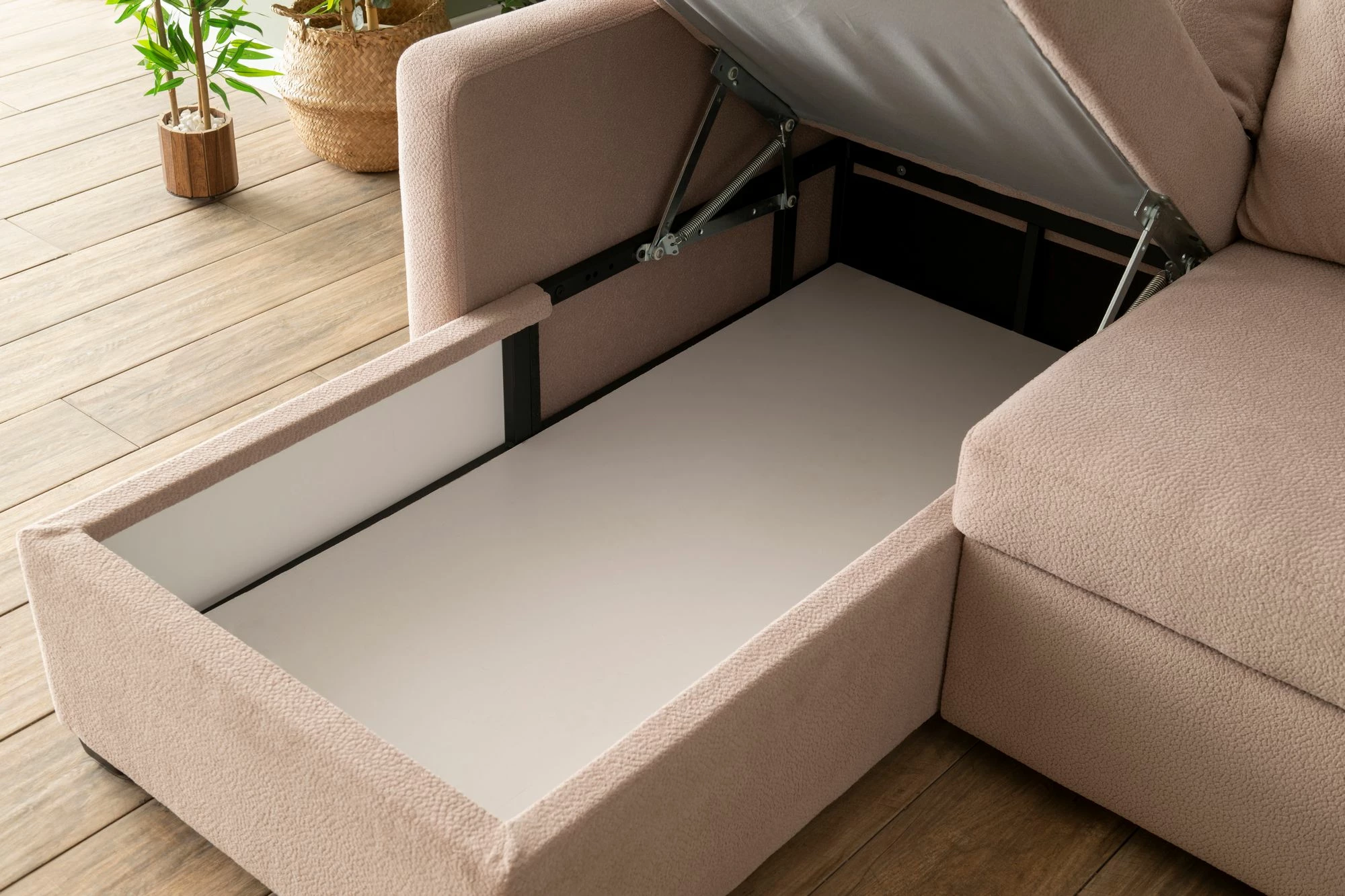 Kënd-sofë krevati Atelier del Sofa, ngjyrë mink