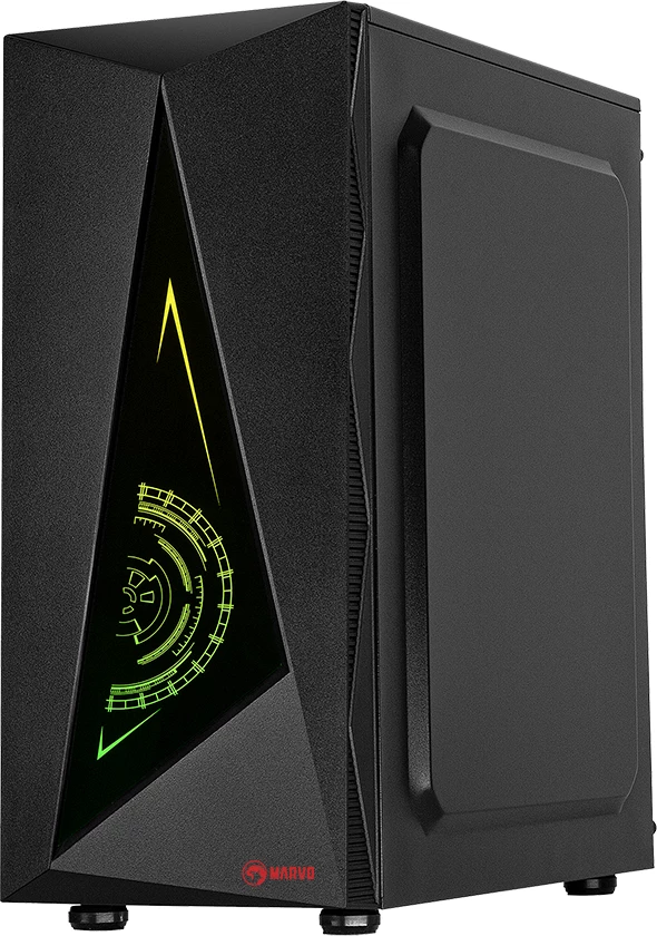 Kasë Marvo CA-119 ATX mid-tower, RGB, xham i temperuar, e zezë