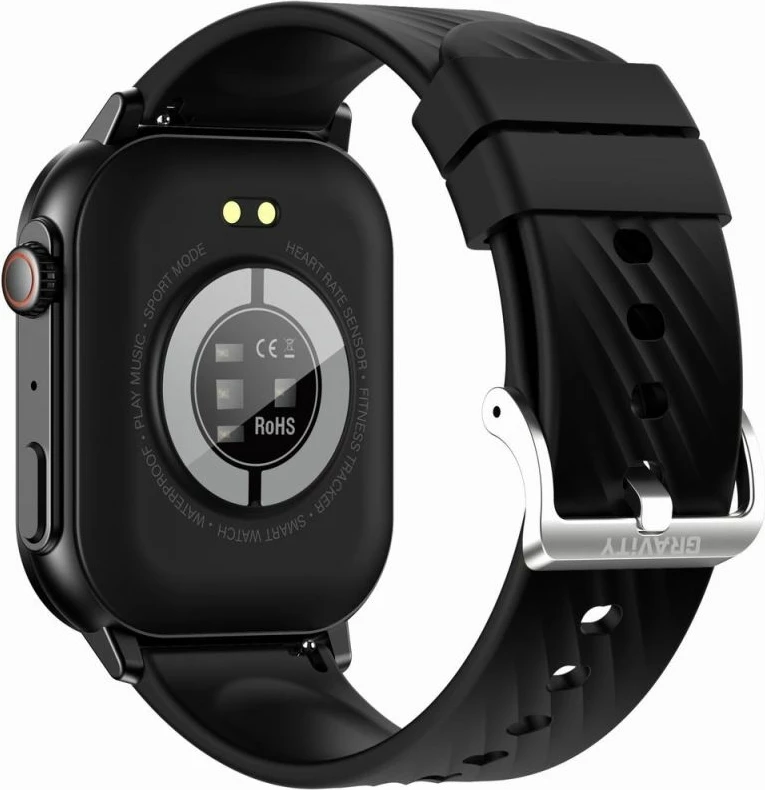 Smartwatch Gravity për meshkuj, e zezë