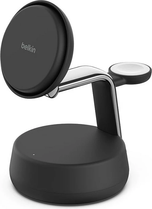 Stacion karikimi wireless Belkin Qi2, 3-në-1, 25W, USB-C, kabllo 1.5m, i zi