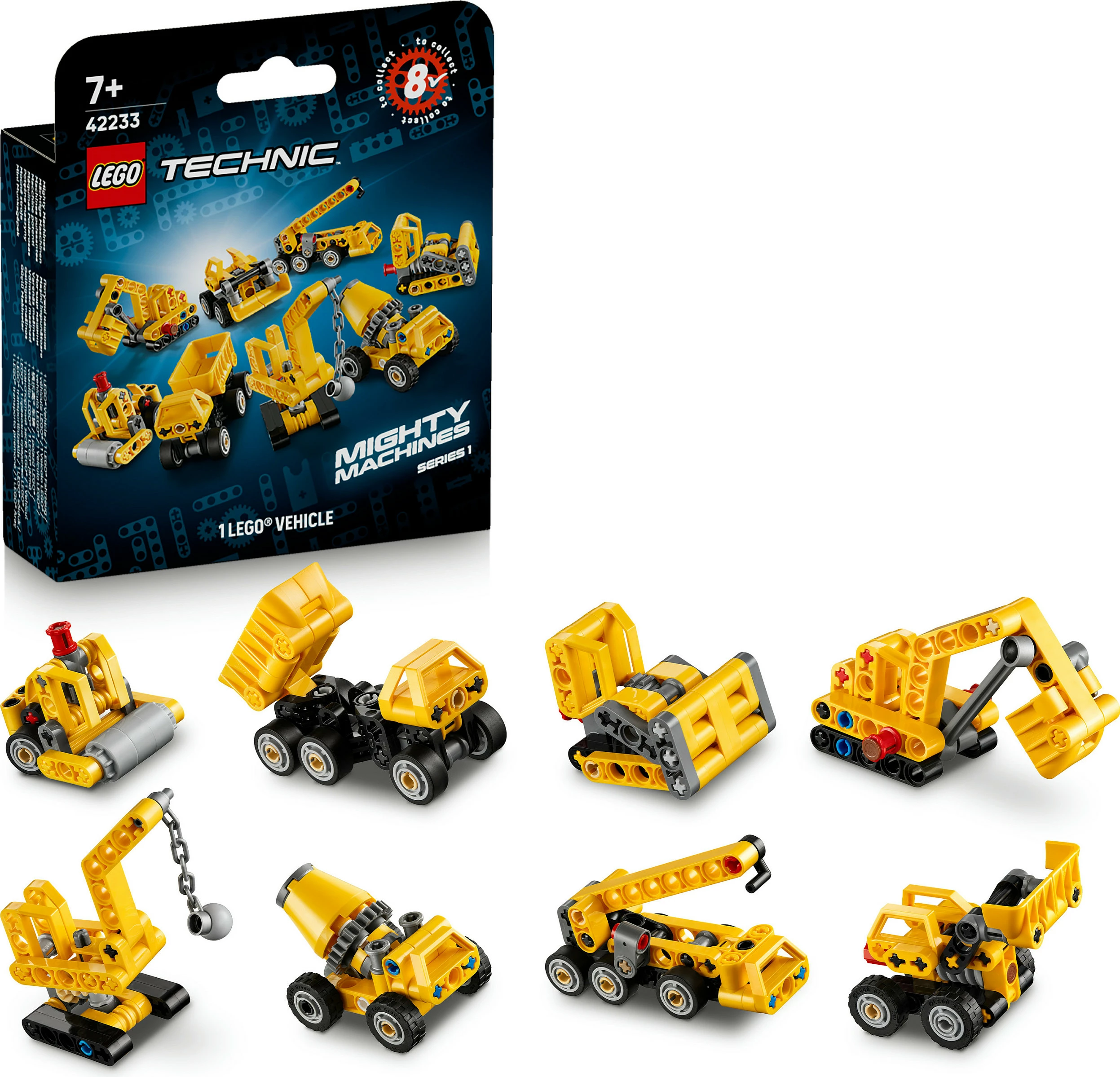 Set ndërtimi LEGO Technic 42233 Mighty Machines, 44 pjesë, shumëngjyrësh