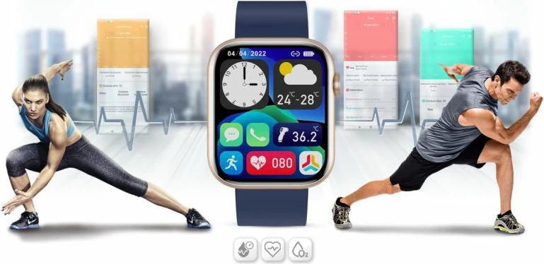 Smartwatch për femra Gravity, e zezë