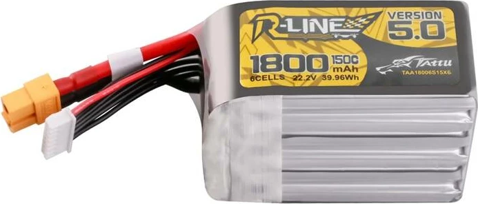 Bateri LiPo, Tattu, R-Line Version 5.0 6S 1800mAh 22.2V 150C, me lidhës XT60