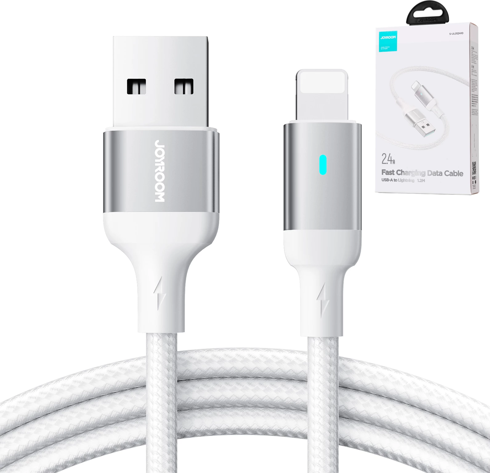 Kabllo Joyroom Extraordinary Series A10, USB-A në Lightning, 1.2m, e bardhë