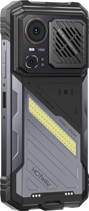 Celular HOTWAV Hyper 8 Pro 12GB RAM + 20GB, 512GB, 6.78\" FHD+ 120Hz, 12000mAh, 5G, IP68/IP69K, gri