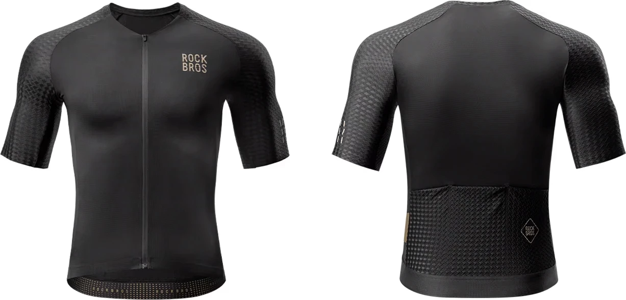 Jersej çiklizmi Rockbros YDDX011 Diamond, mëngë të shkurta, 3D mesh, slim-fit, me zinxhir, madhësi M, e zezë