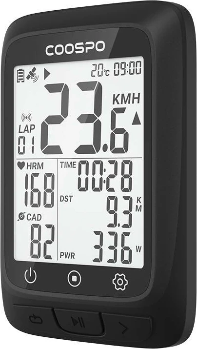 Kompjuter biçiklete Coospo BC107, GPS & ANT+, i zi
