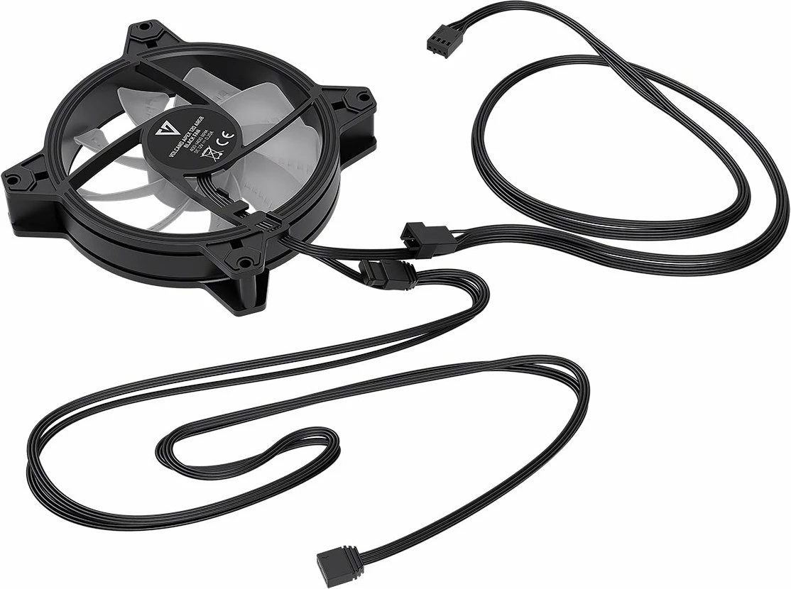 Ventilator kasë Modecom Volcano Apex 120 ARGB Standard 120mm 4-pin PWM, i zi, 1 copë