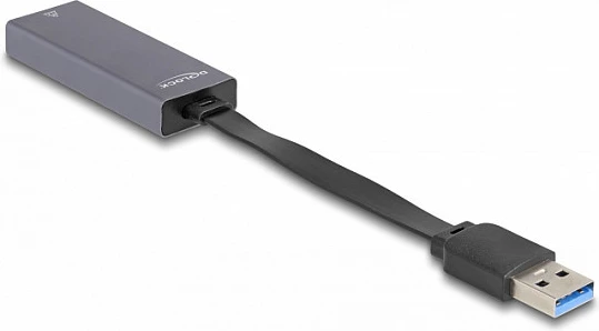 Adapter rrjeti USB-A në LAN 2.5GbE DeLOCK RTL8156B, 0.09 m, gri