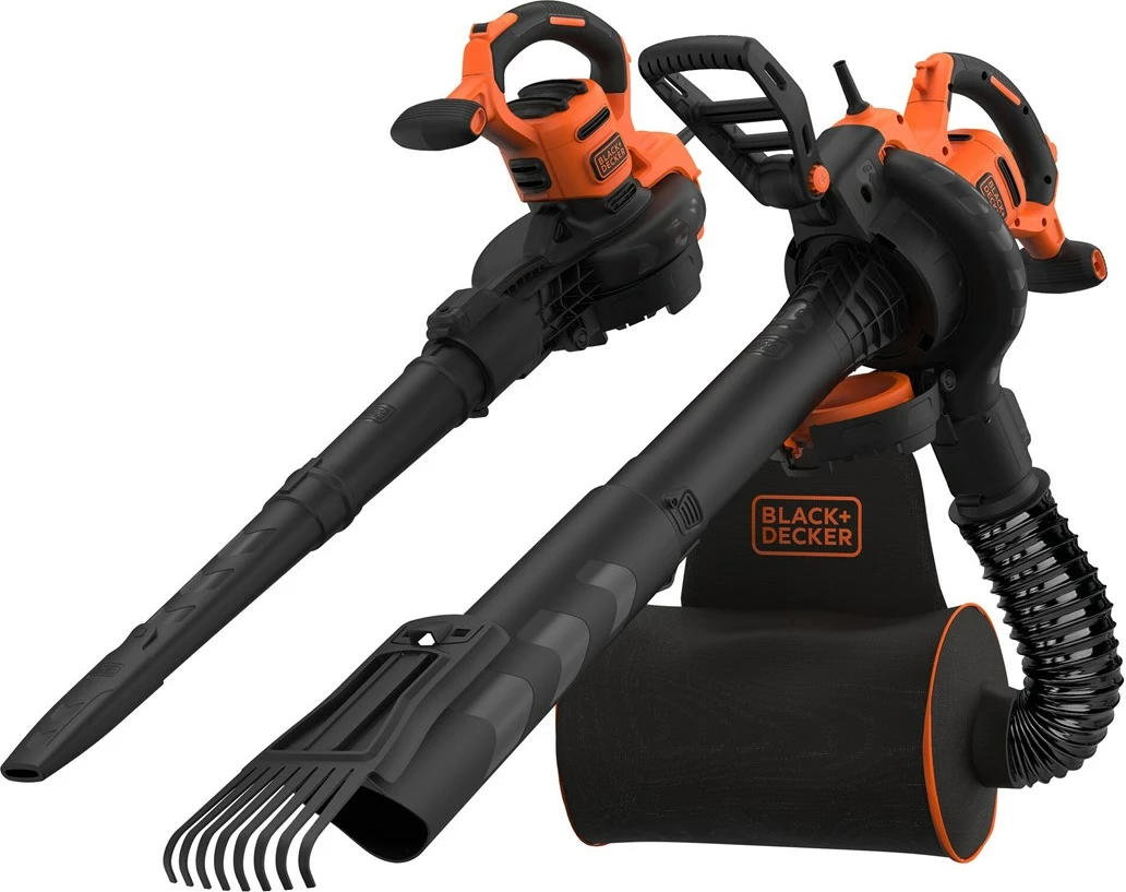 Fshesë me vakum dhe fryrës gjethe BLACK+DECKER BEBLV301-QS, 3000 W, portokalli