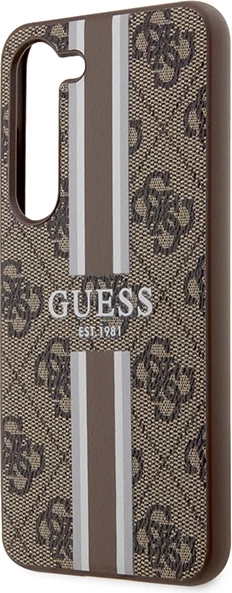 Mbështjellës Guess 4G Printed Stripe për Samsung Galaxy S23 S911, Kafe