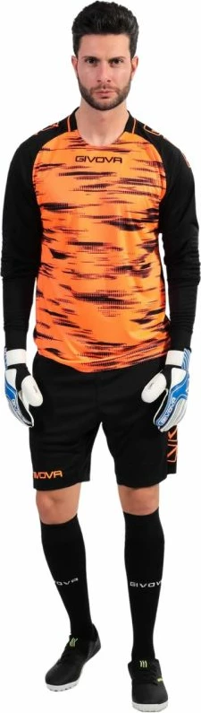 Set portieri Givova për meshkuj dhe fëmijë, e zezë dhe portokalli