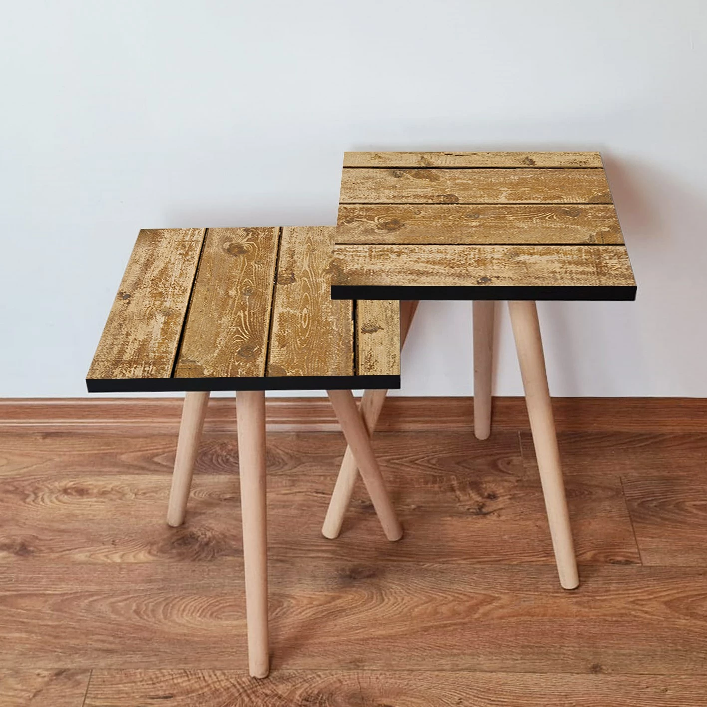 Set tavolinash ndihmëse, dy copë, ngjyrë deve, Skye Decor, 2Shp348