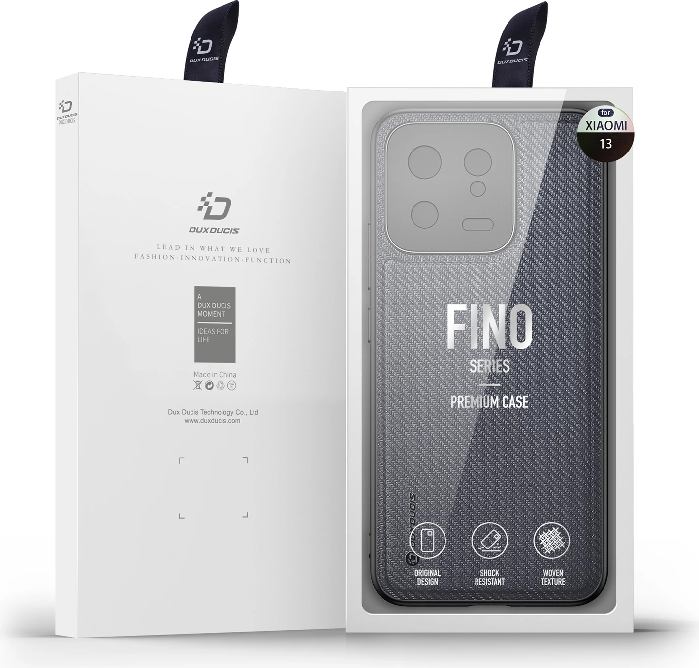 Mbështjellës Dux Ducis Fino për Xiaomi 13, Gri