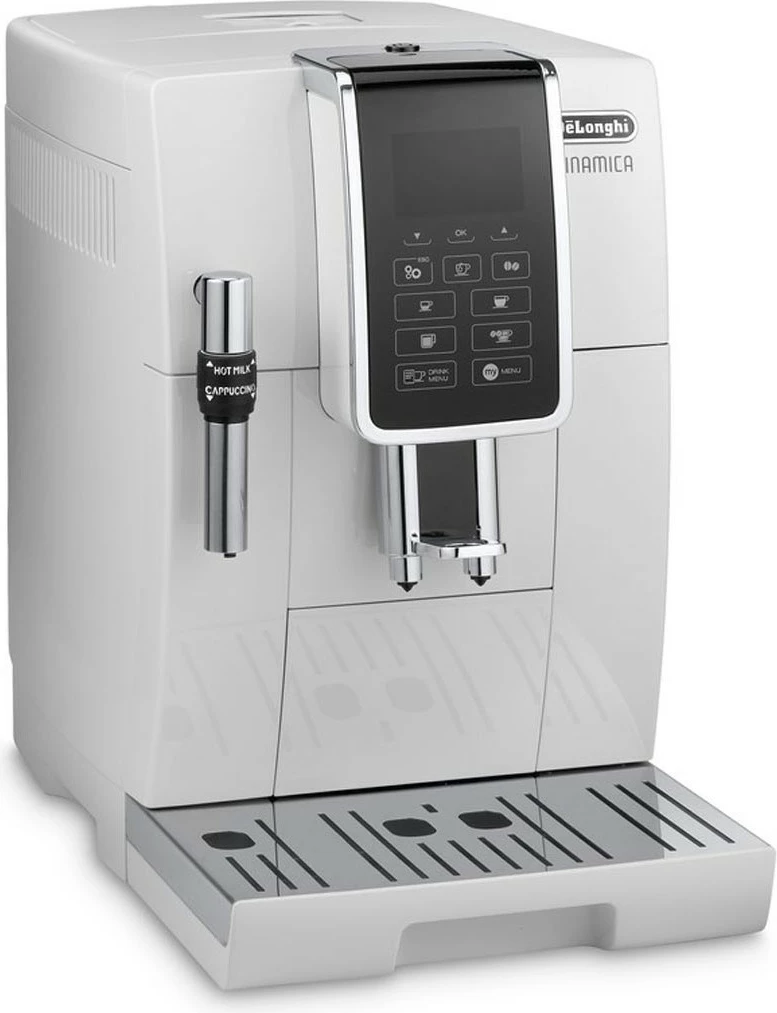 Makinë espresso De’Longhi Dinamica Ecam 350.35.W, 1.8 L, Kafe kokërr, Kafe e bluar, Mulli i integruar, 1450 W, Bardhë