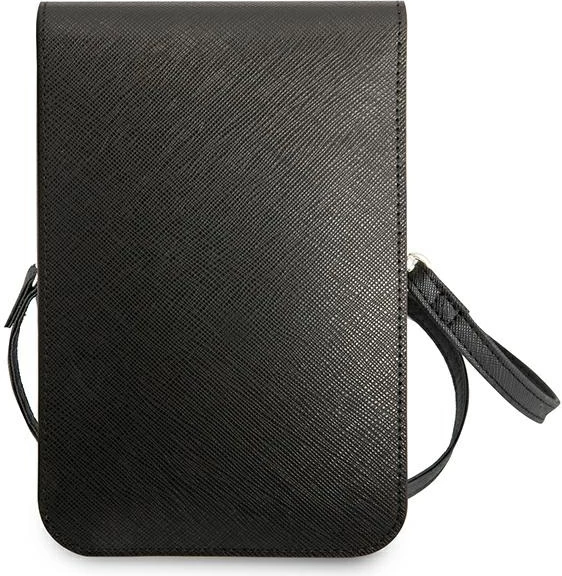 Çantë smartphone Guess Saffiano Triangle, e zezë