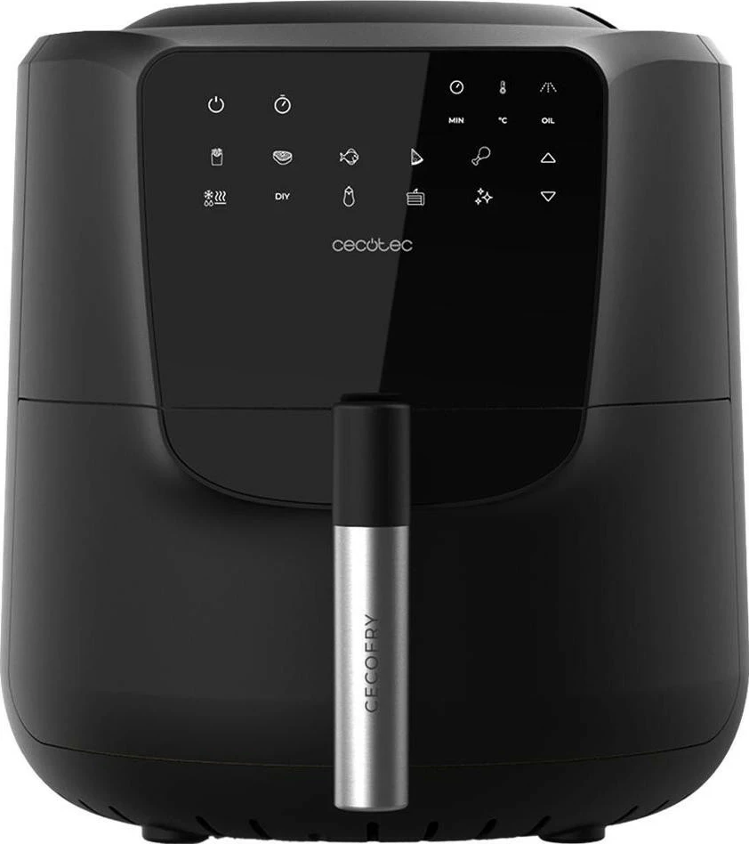Fritezë pa yndyrë Cecotec CecoFry Rain, 5.5L, 1550W, e zezë