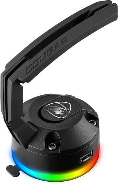 Mouse bungee Cougar BUNKER RGB, me ndriçim RGB, USB Hub, i zi