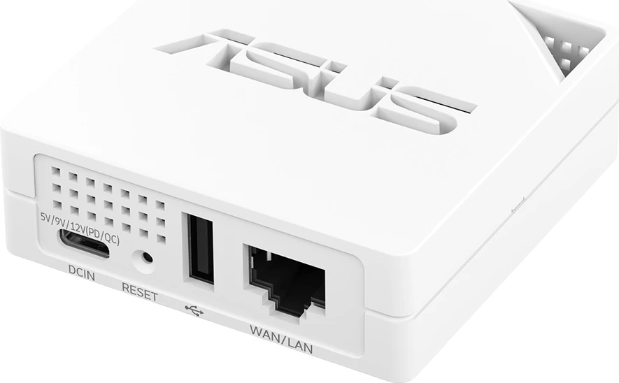 Router udhëtimi ASUS RT-AX50 Go WiFi 6 dual-band, 1x LAN/WAN, USB-A, VPN, i bardhë