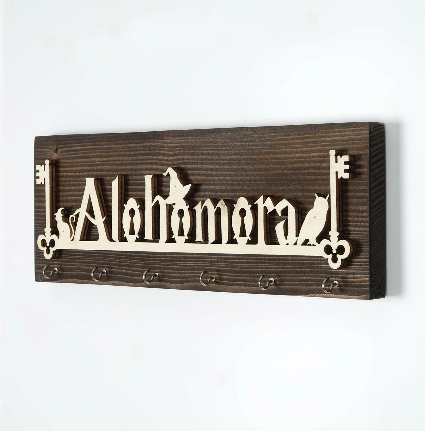 Mbajtës çelësash prej druri për mur, Wallity, LAZ157