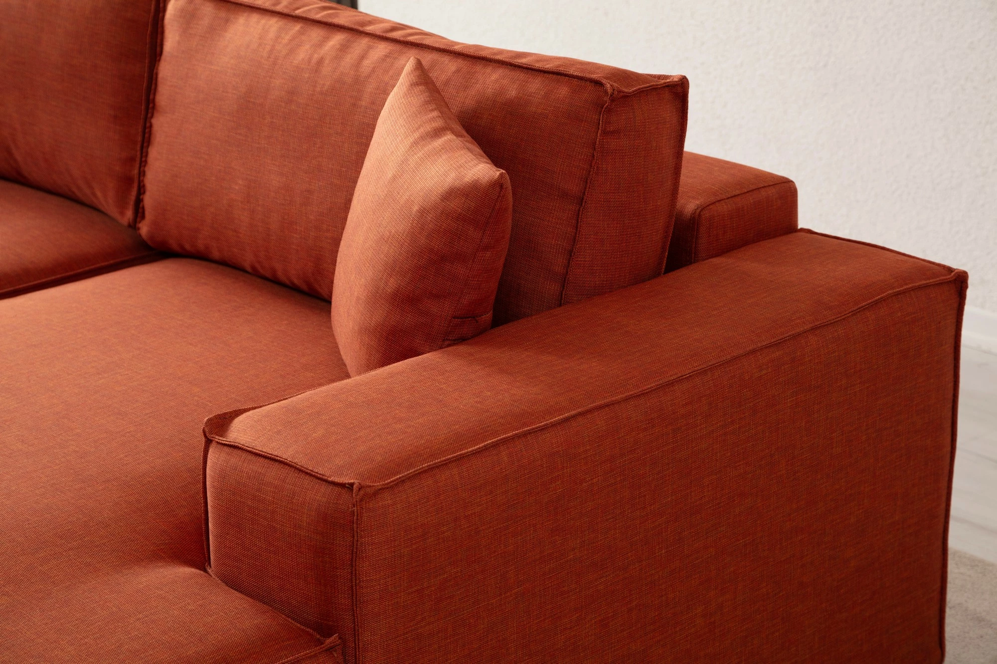 Kënd-sofë krevati Atelier del Sofa, kënd i djathtë, portokalli