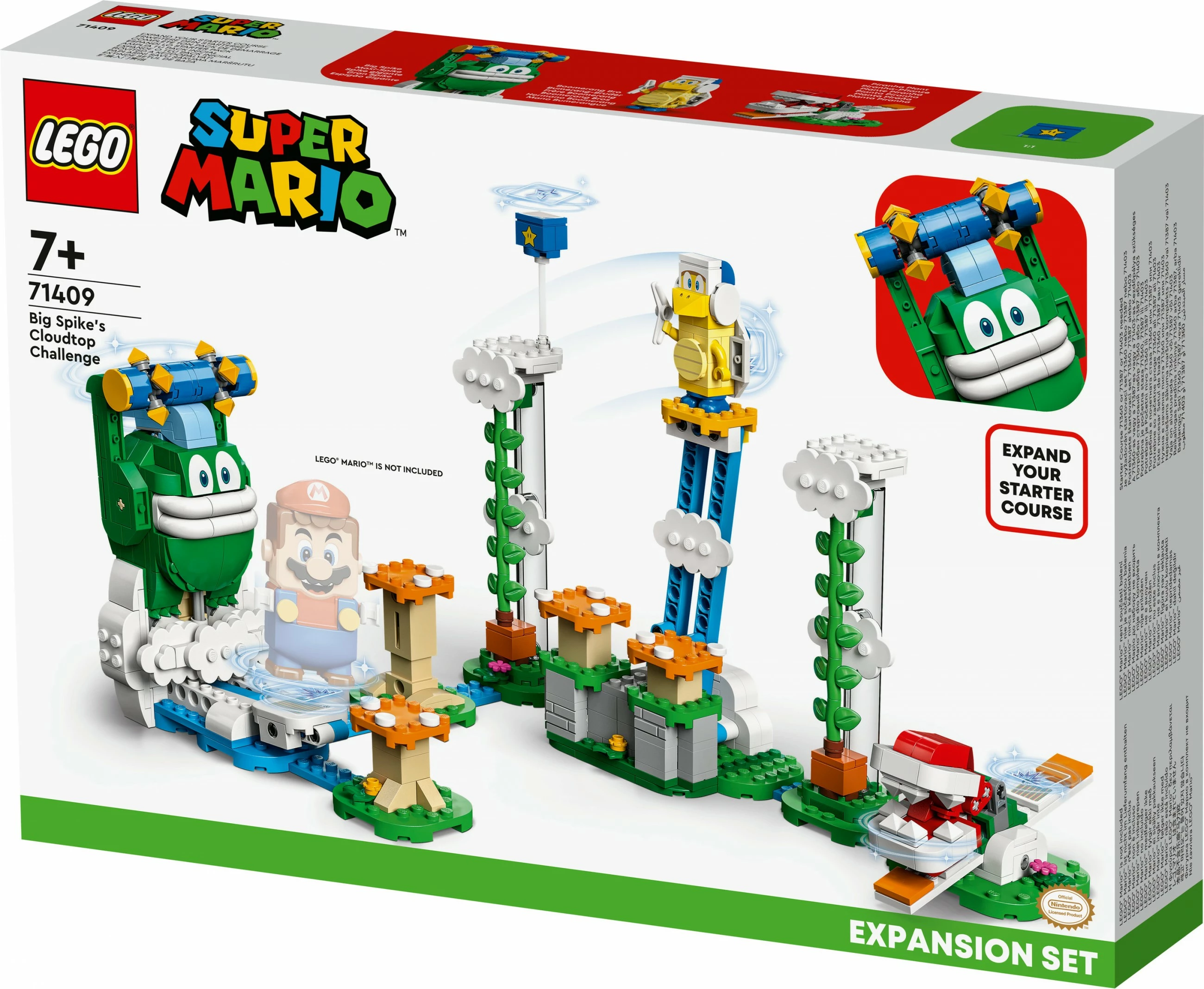 Set ndërtimi LEGO Super Mario 71409 Maxi-Spikes Wolken-Challenge, 540 pjesë, shumëngjyrësh