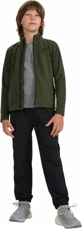 Xhemper fleece për djem 4F, khaki [Madhësia: 134]