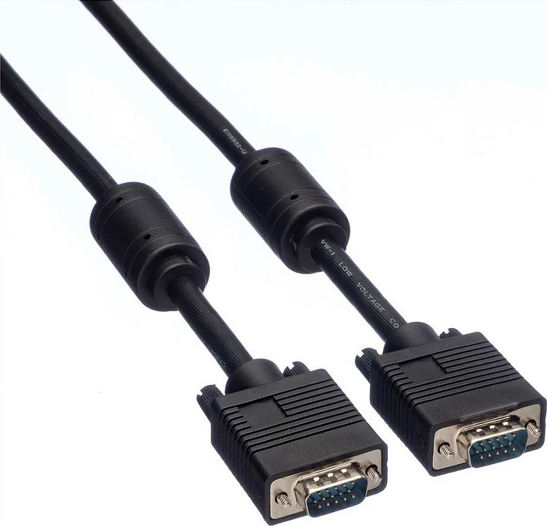 Kabllo VGA ROLINE HD15 M/M 20m, me ferrit, i zi