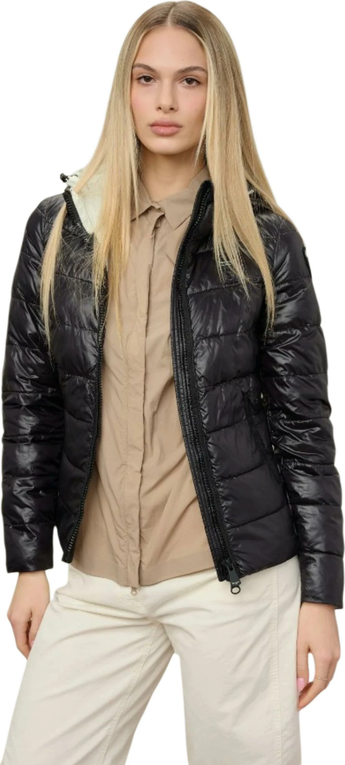 Jakne për femra Blauer CAROLL 26WBLDC02070, e zezë-bezhë [Madhësia: XS]