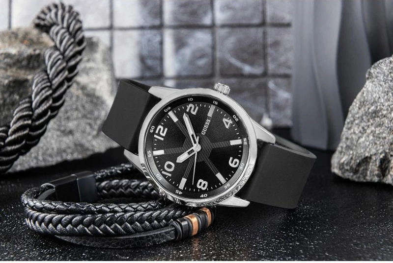 Orë dore meshkuj Guess Monte GW0805G1, me kuti