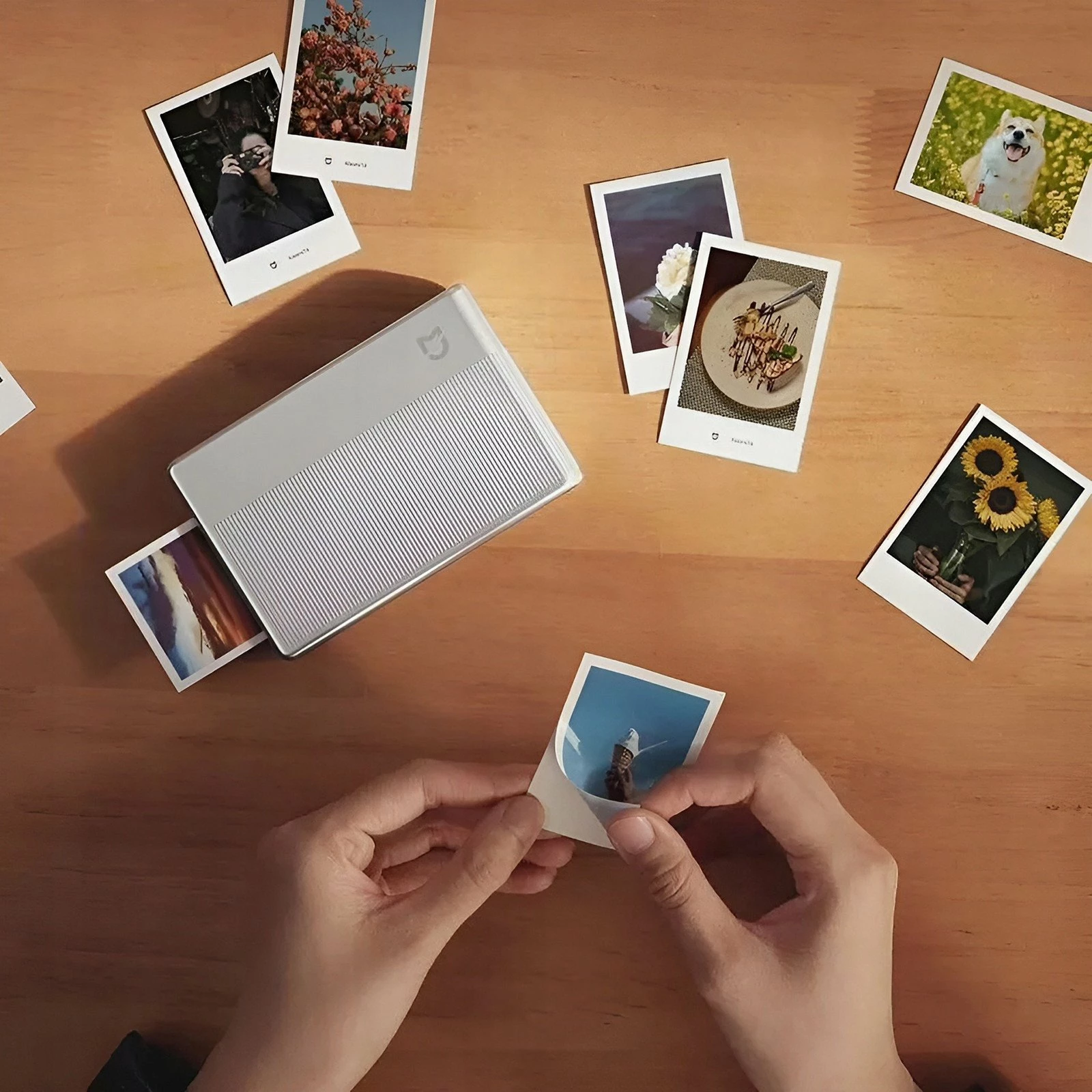 Printer foto portativ Xiaomi Mi Portable Photo Printer 1S, 313 x 512 dpi, 50 x 76 mm, Bluetooth 5.2, gri, set me 5 fletë