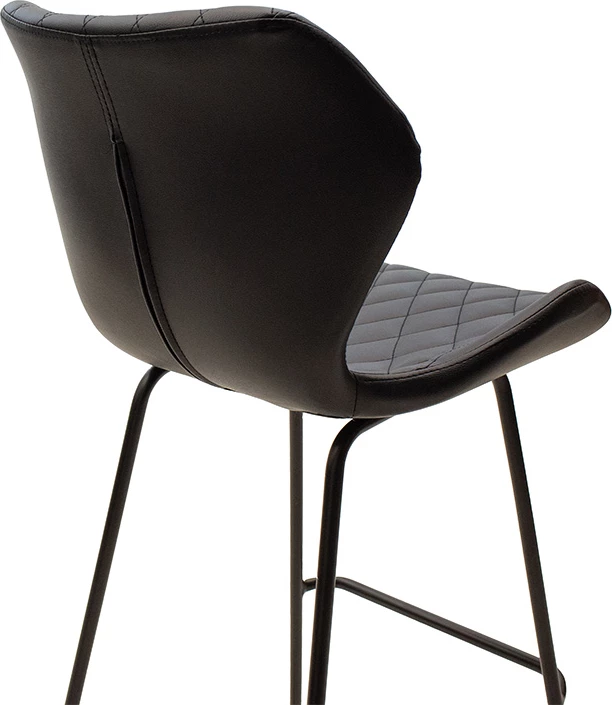 Karrige për bar Theo metalike, ngjyrë e zezë, set prej 2 copë