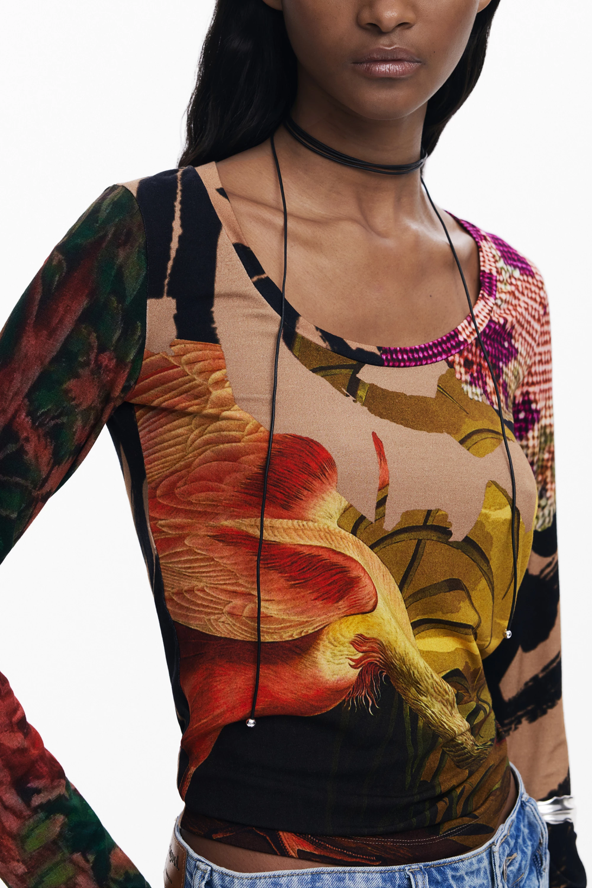 Maicë për femra DESIGUAL Japon Lacroix, kafe [Madhësia: XS]