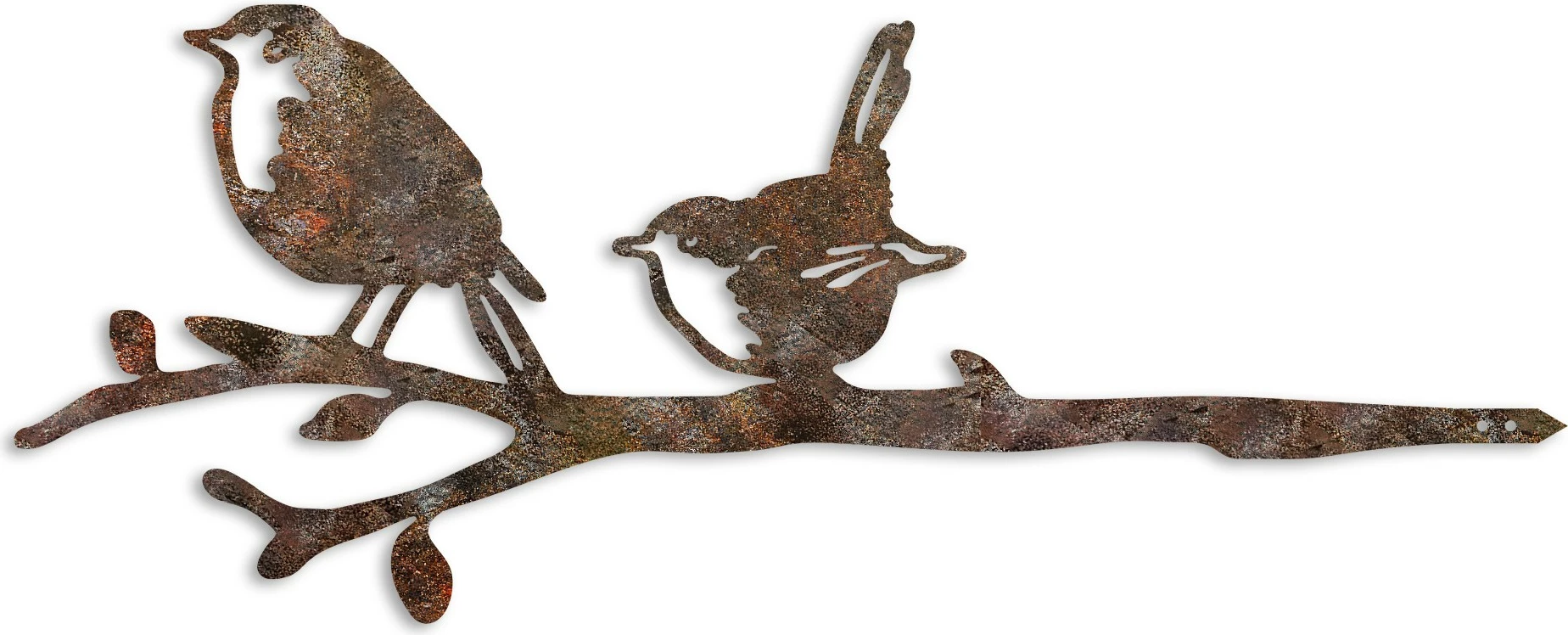 Objekt dekorativ kopshti, zogj në degë, ngjyrë kafe, Aberto Design, 55x22cm