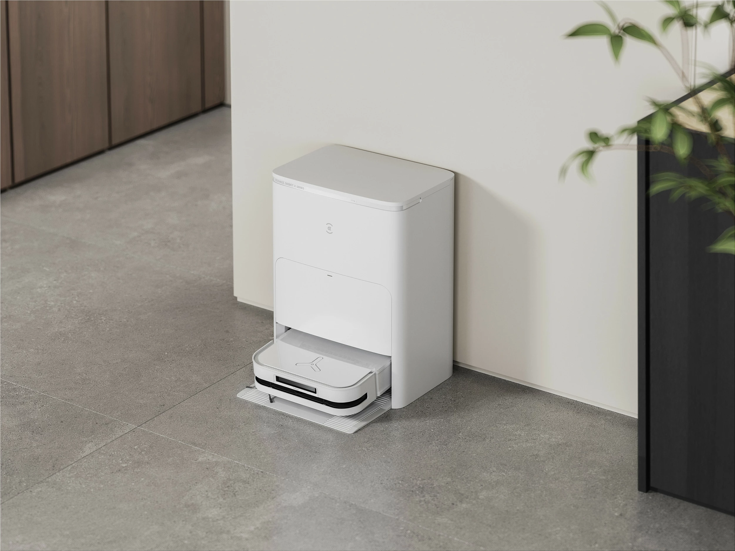 Robot fshesë Ecovacs Deebot X5 Omni, pa qese, stacion me qese pluhuri 3.5 L, fshirje e lagët, e bardhë
