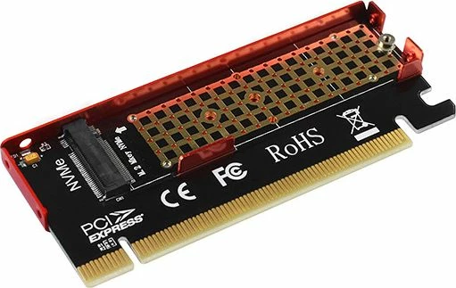 Adapter PCIe x16 në M.2 NVMe Axagon PCEM2-S, PCIe 3.0 x4, 2230-2280, ftohës pasiv, kuqe