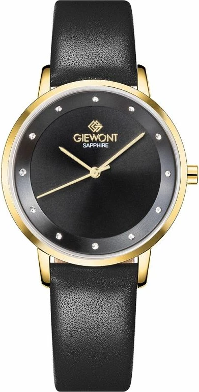 Orë dore femra Giewont GW4130-A4, e zezë dhe e artë, set