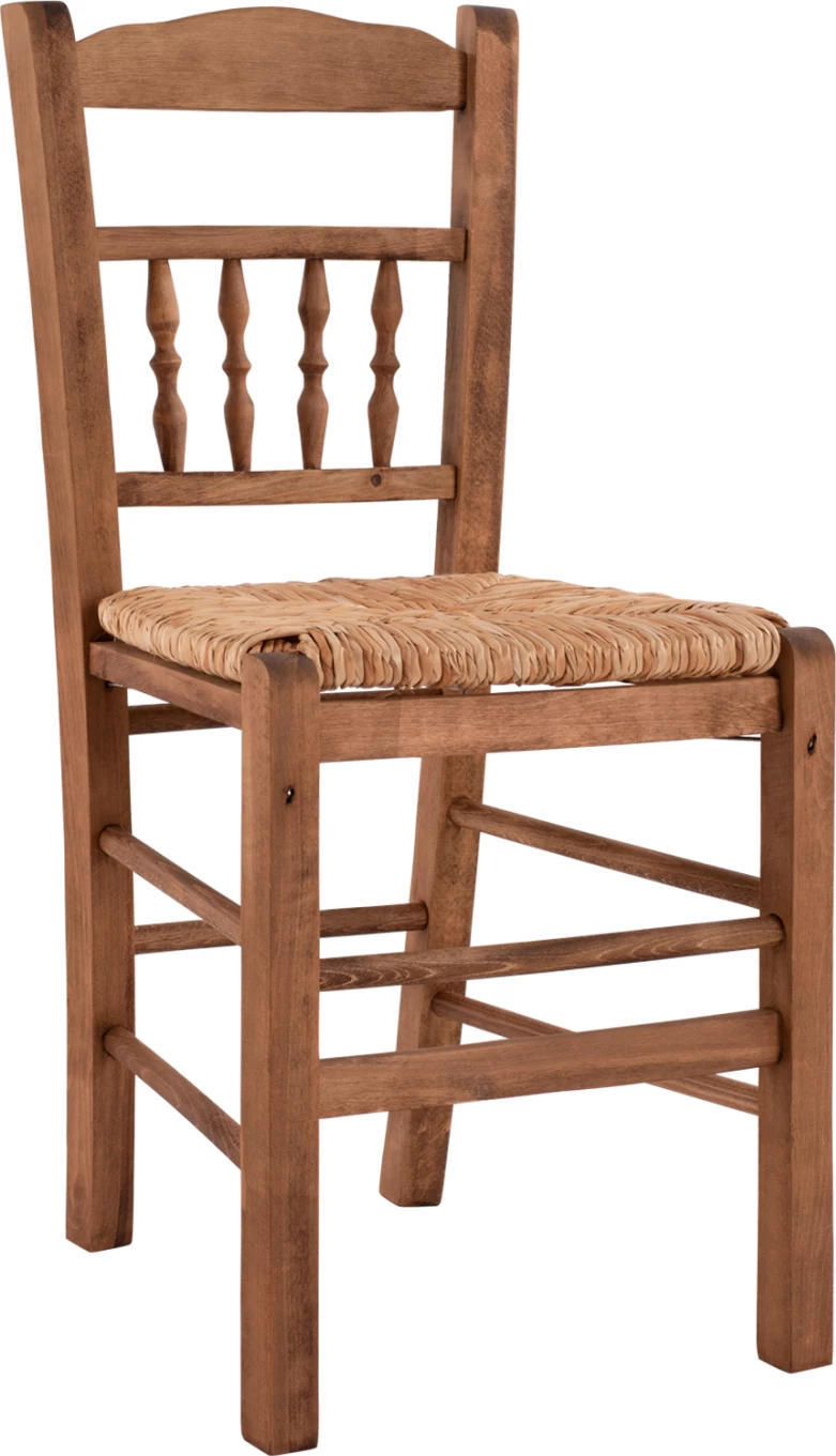 Karrige tradicionale me kashtë, ngjyrë arre, FH10258.01