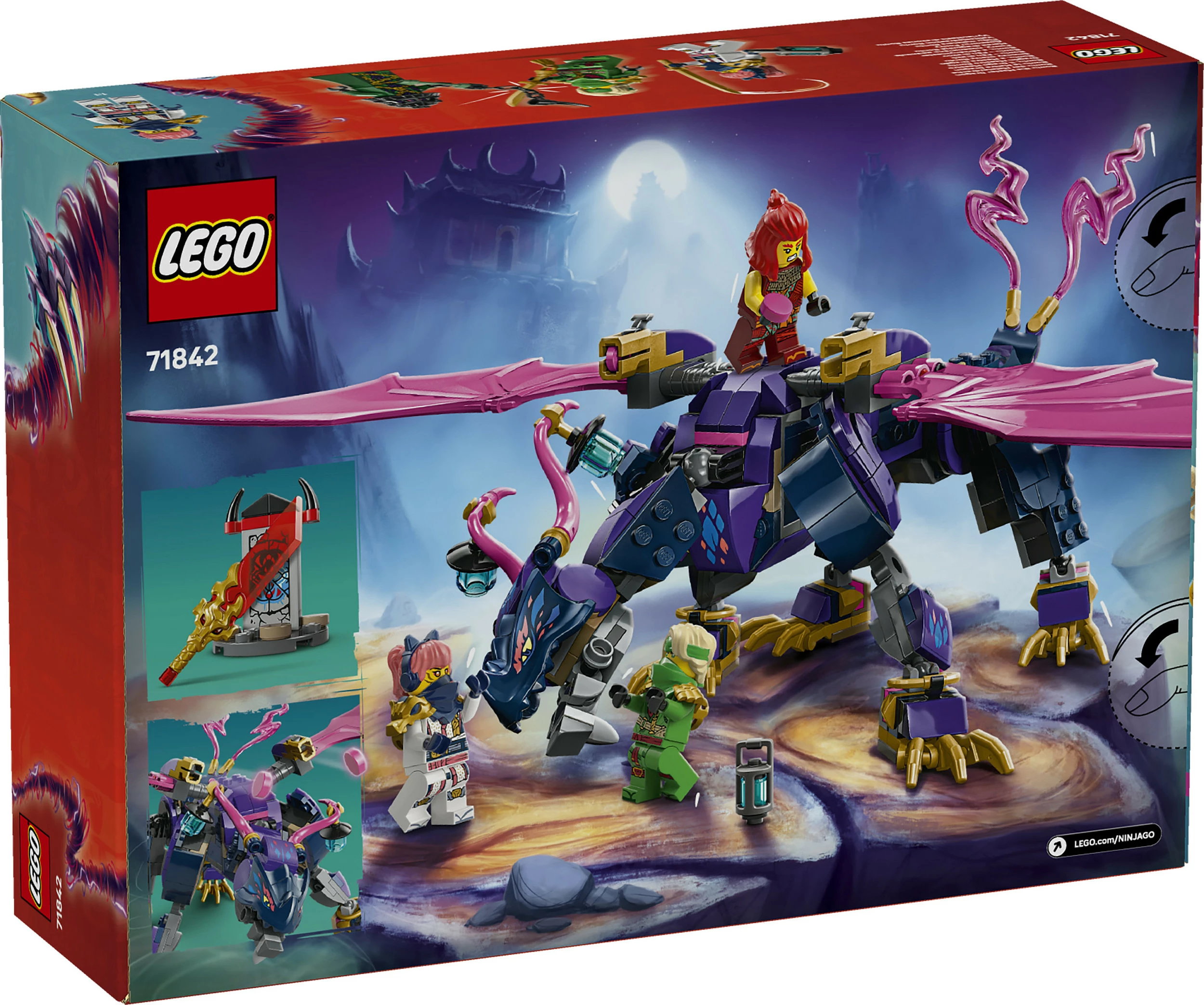 Set ndërtimi LEGO NINJAGO 71842 Rontu Master Dragon, 381 copë, 7+, shumëngjyrësh